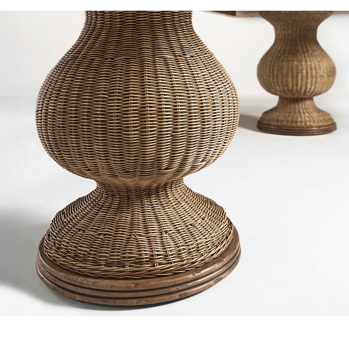 Palm Court Rattan Dining Table 120