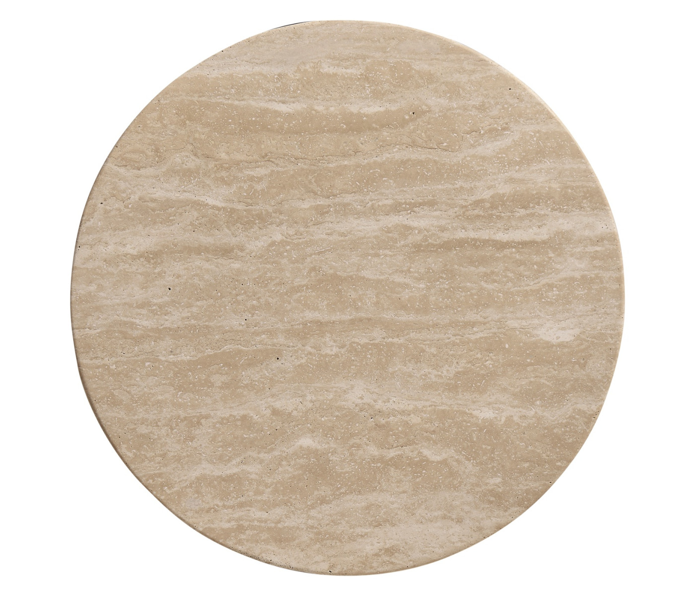 Palm Court Round Travertine Accent Table