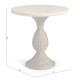 Palm Court Round Travertine Accent Table