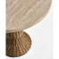 Palm Court Round Travertine Accent Table