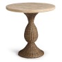 Palm Court Round Travertine Accent Table