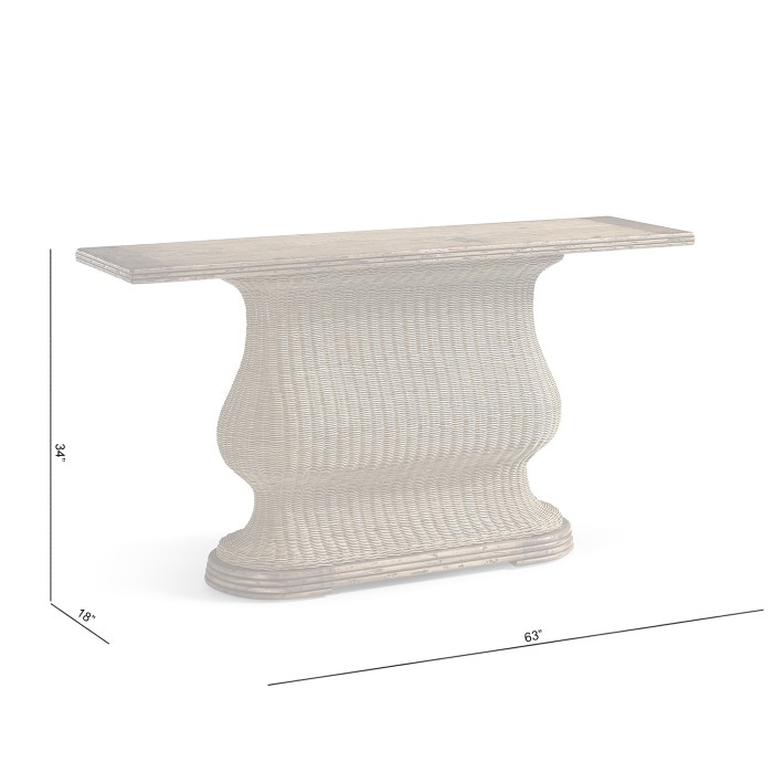 Palm Court Rattan Console Table