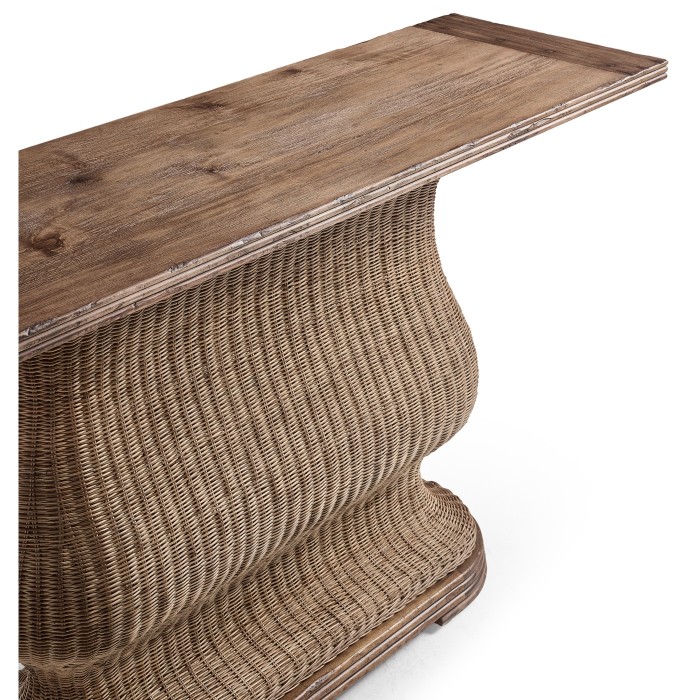 Palm Court Rattan Console Table