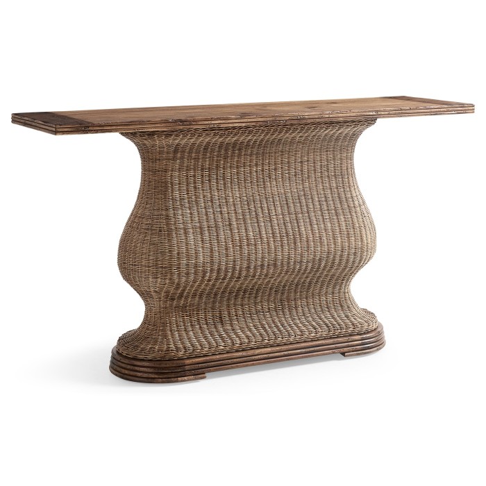 Palm Court Rattan Console Table