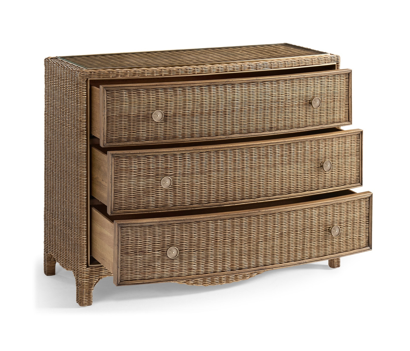 Palm Court Rattan Bow Front Chest
