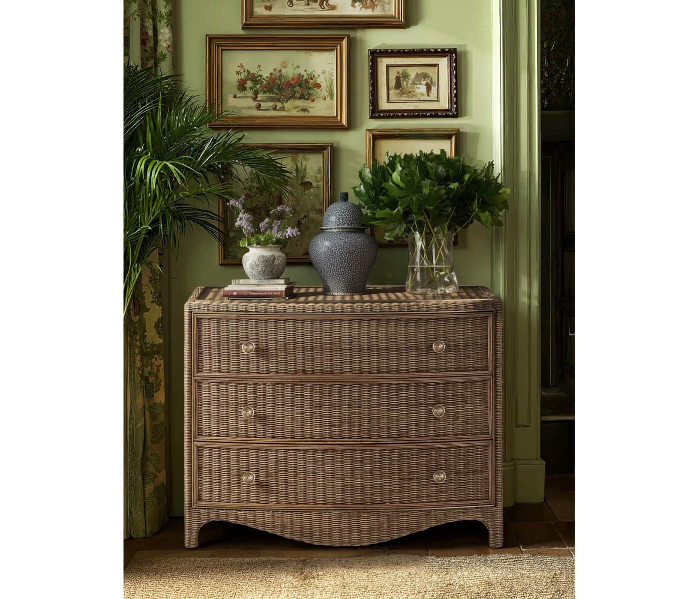 Palm Court Rattan Bow Front Chest