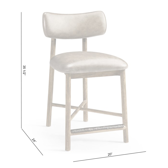 Stone Ridge Leather Counter Stool