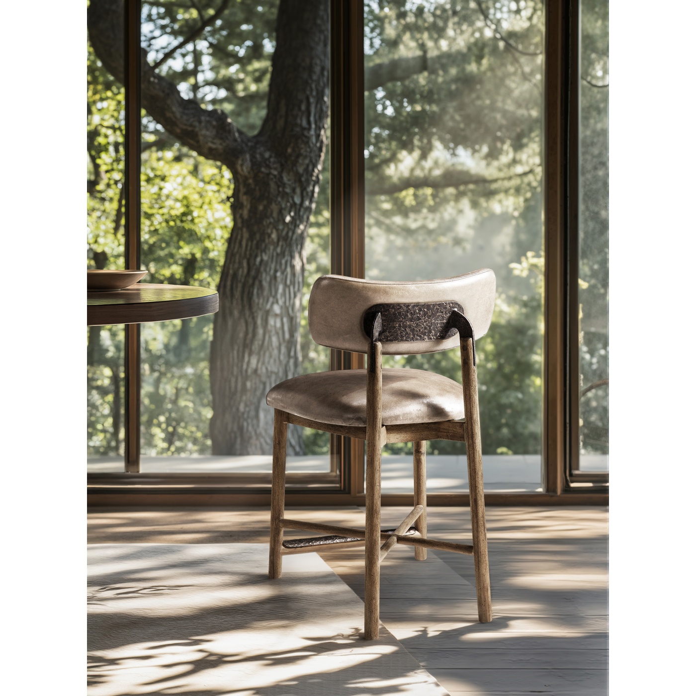 Stone Ridge Leather Counter Stool