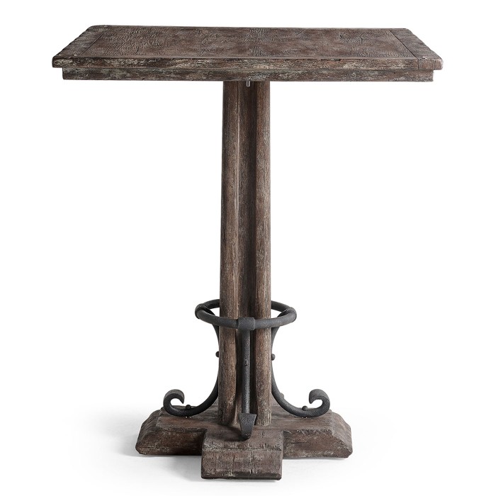 Caldera Oscura Square Bar Table