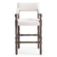 Caldera Oscura Upholstered Arm Chair Bar Stool