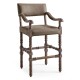 Caldera Oscura Leather Arm Chair Bar Stool