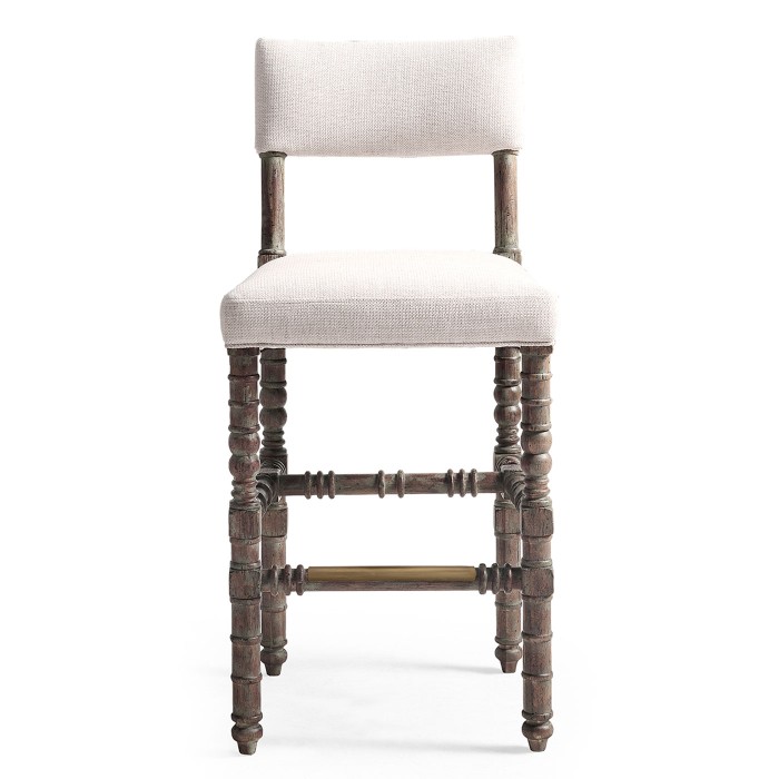 Caldera Oscura Upholstered Armless Bar Stool
