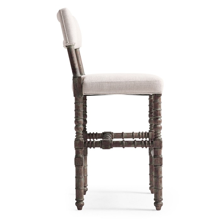 Caldera Oscura Upholstered Armless Bar Stool