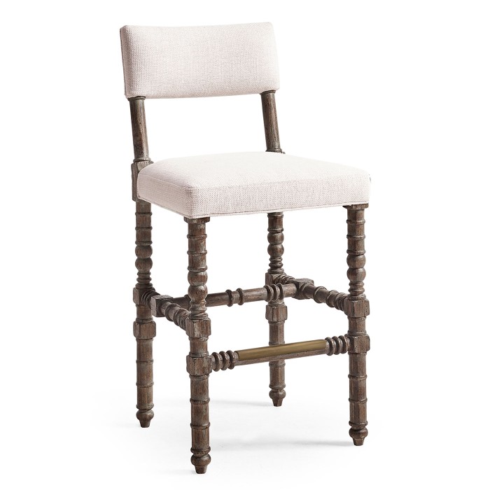 Caldera Oscura Upholstered Armless Bar Stool