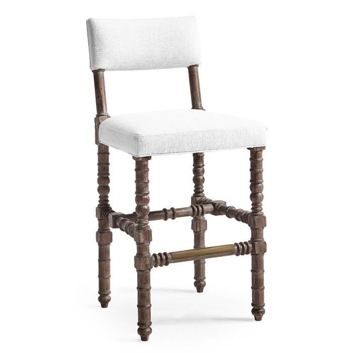 Caldera Oscura Upholstered Armless Bar Stool