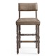 Caldera Oscura Leather Armless Bar Stool