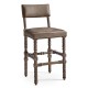 Caldera Oscura Leather Armless Bar Stool
