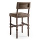Caldera Oscura Leather Armless Bar Stool