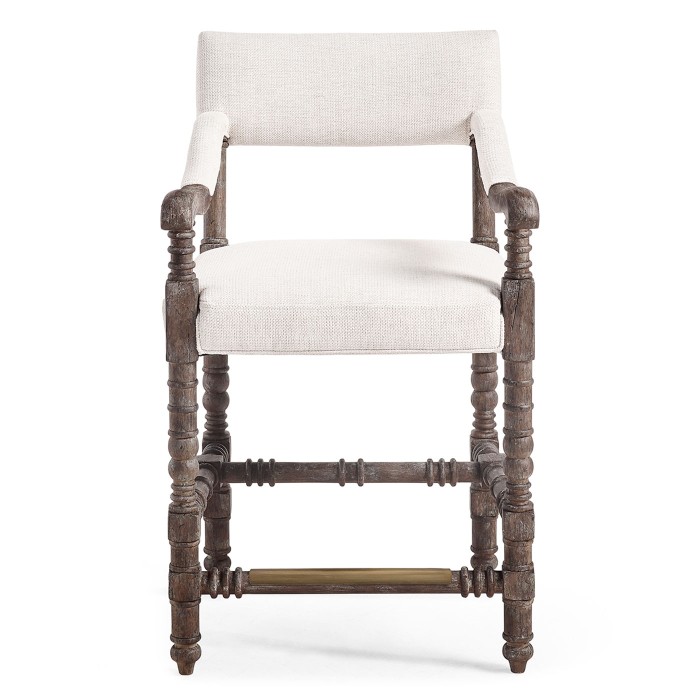 Caldera Osscura Upholstered Arm Chair Counter Stool