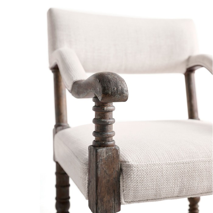 Caldera Osscura Upholstered Arm Chair Counter Stool