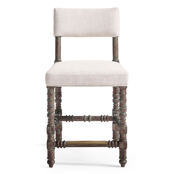 Caldera Oscura Upholstered Armless Counter Stool