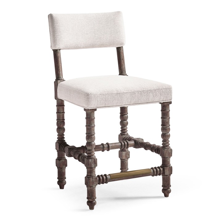 Caldera Oscura Upholstered Armless Counter Stool