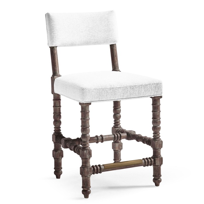 Caldera Oscura Upholstered Armless Counter Stool