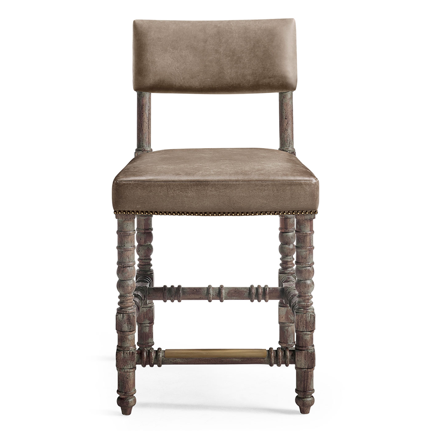 Caldera Oscura Leather Armless Counter Stool