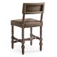 Caldera Oscura Leather Armless Counter Stool