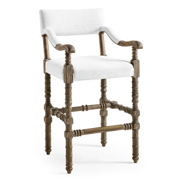Caldera Light Upholstered Arm Chair Bar Stool