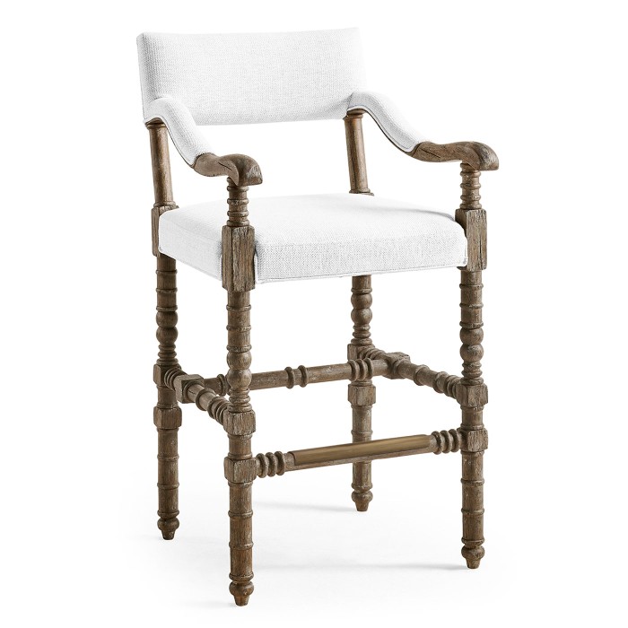 Caldera Light Upholstered Arm Chair Bar Stool