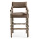 Caldera Light Leather Arm Chair Bar Stool