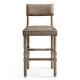 Caldera Light Leather Armless Bar Stool