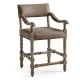 Caldera Light Leather Arm Chair Counter Stool