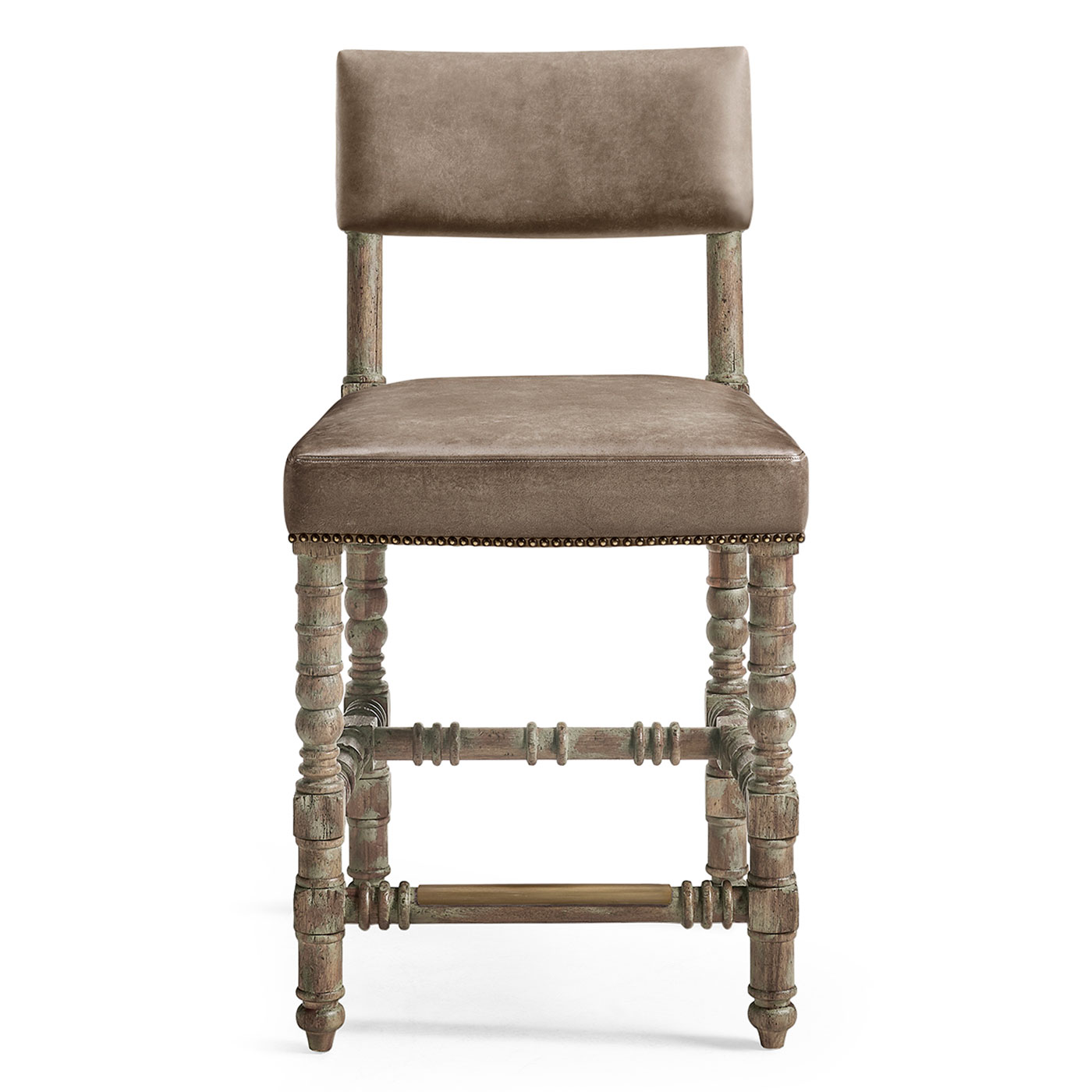 Caldera Light Leather Armless Counter Stool
