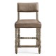 Caldera Light Leather Armless Counter Stool