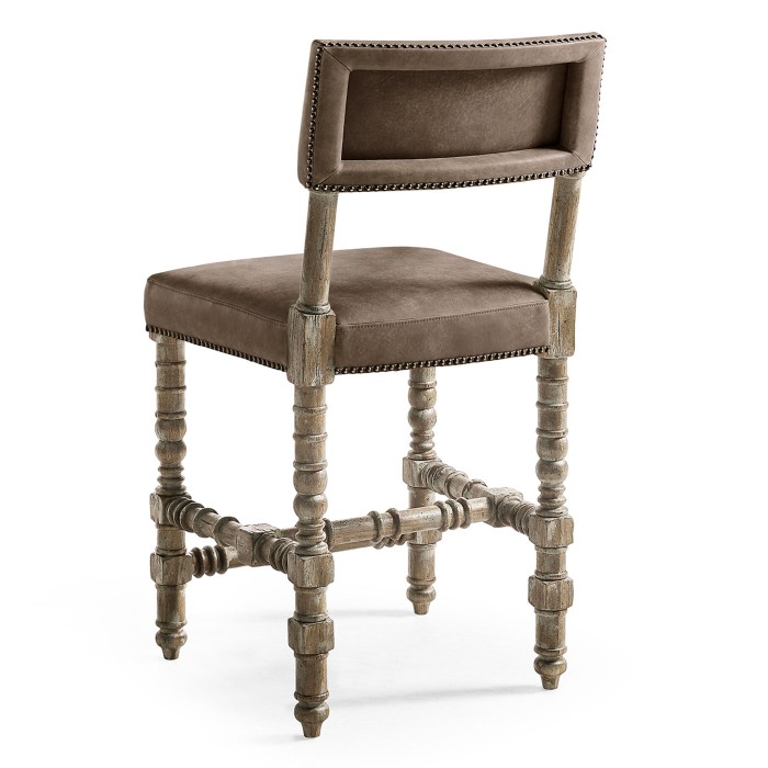 Caldera Light Leather Armless Counter Stool