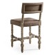 Caldera Light Leather Armless Counter Stool
