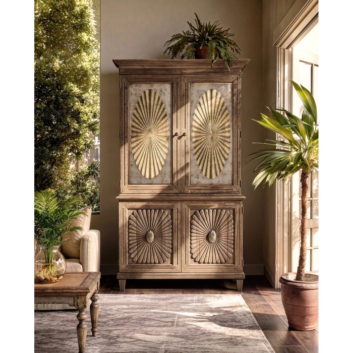 Palm Court Starburst Bar Cabinet