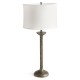Hammered White Brass Table Lamp
