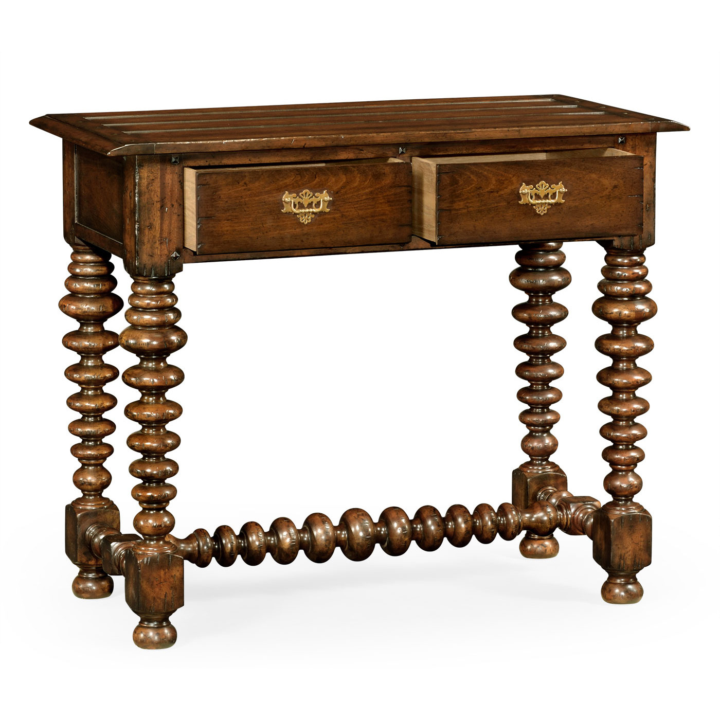 Bobbin turned walnut side table