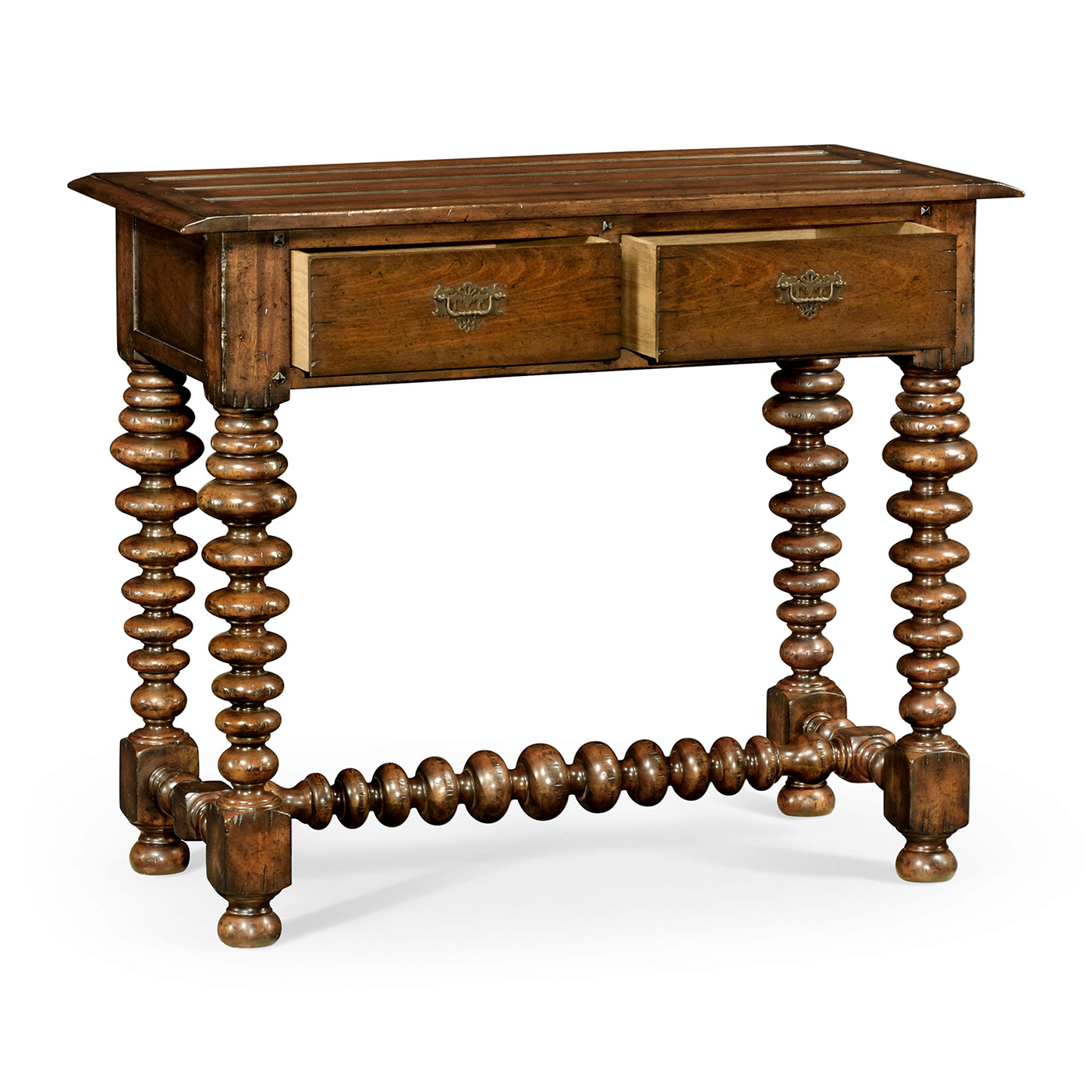 Bobbin turned walnut side table