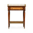 Lamp or bedside table with inset leather