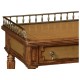 Lamp or bedside table with inset leather