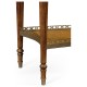 Lamp or bedside table with inset leather