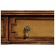 Lamp or bedside table with inset leather