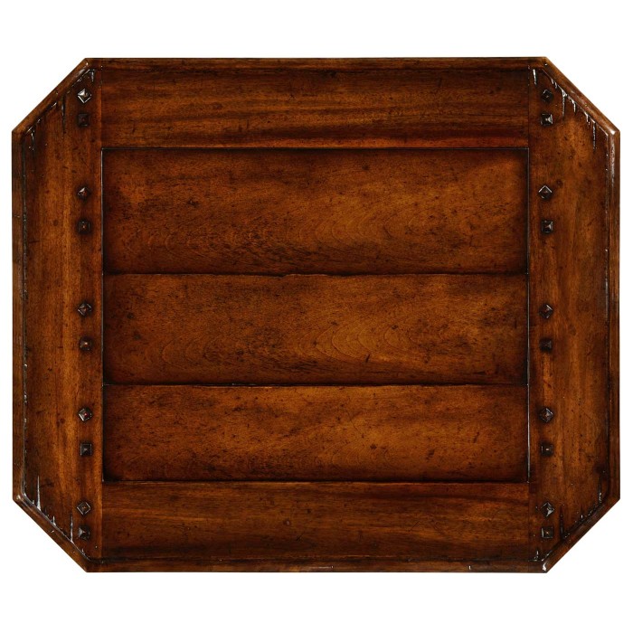 Octagonal dark walnut side table