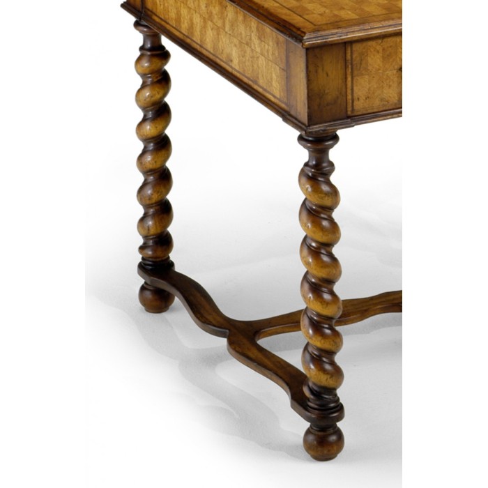 Parquet veneer end table