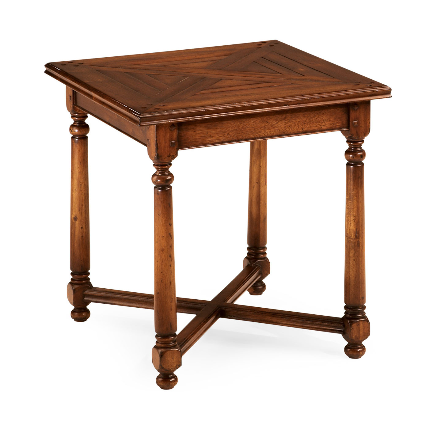 Square Parquet Topped Side Table