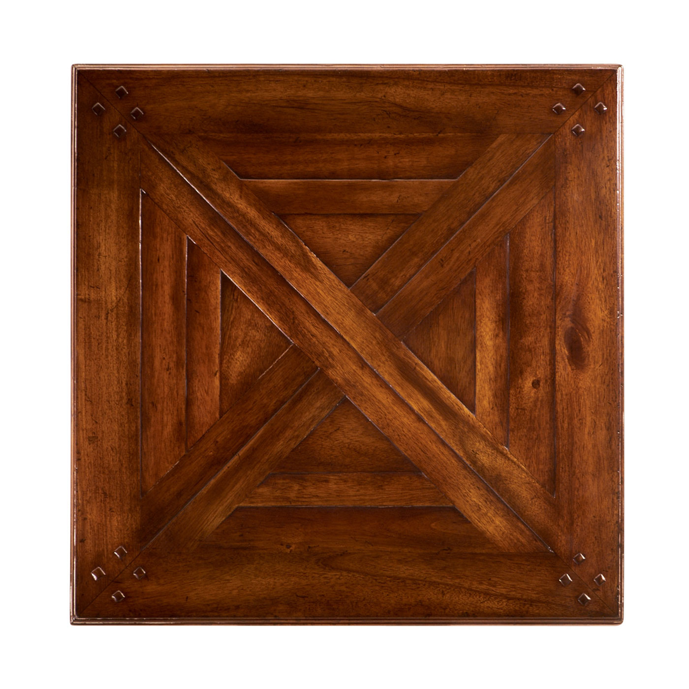 Square Parquet Topped Side Table